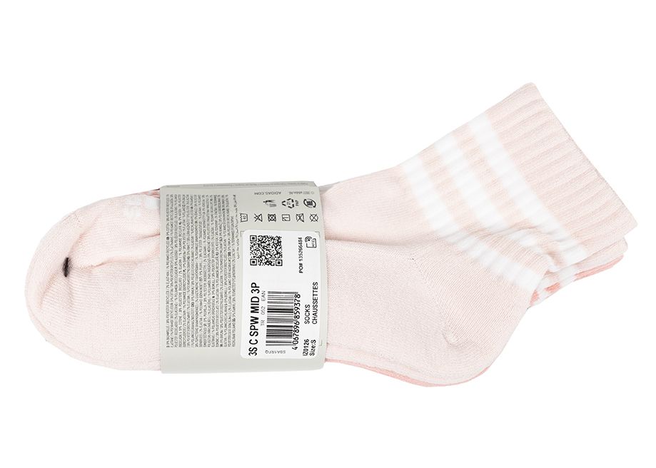 adidas Socken 3-Stripes Cushioned Sportswear Mid-Cut Socks 3P IZ0126