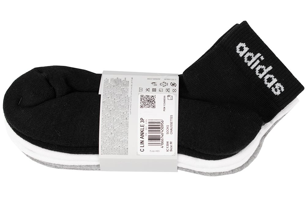 adidas Socken Linear Ankle Socks Cushioned Socks 3p IC1304