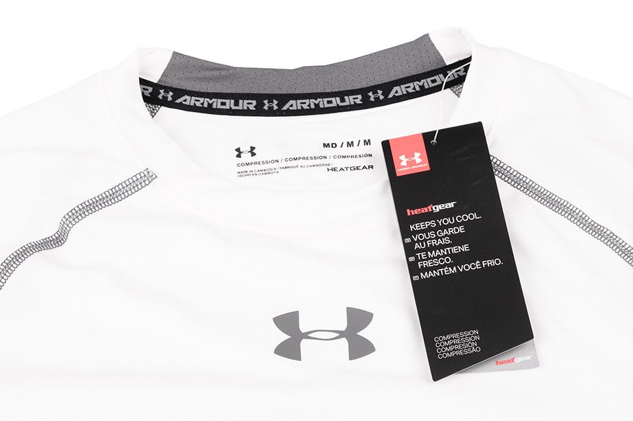 Under Armour Heatgear Longsleeve Compression Tee White 1257471-100