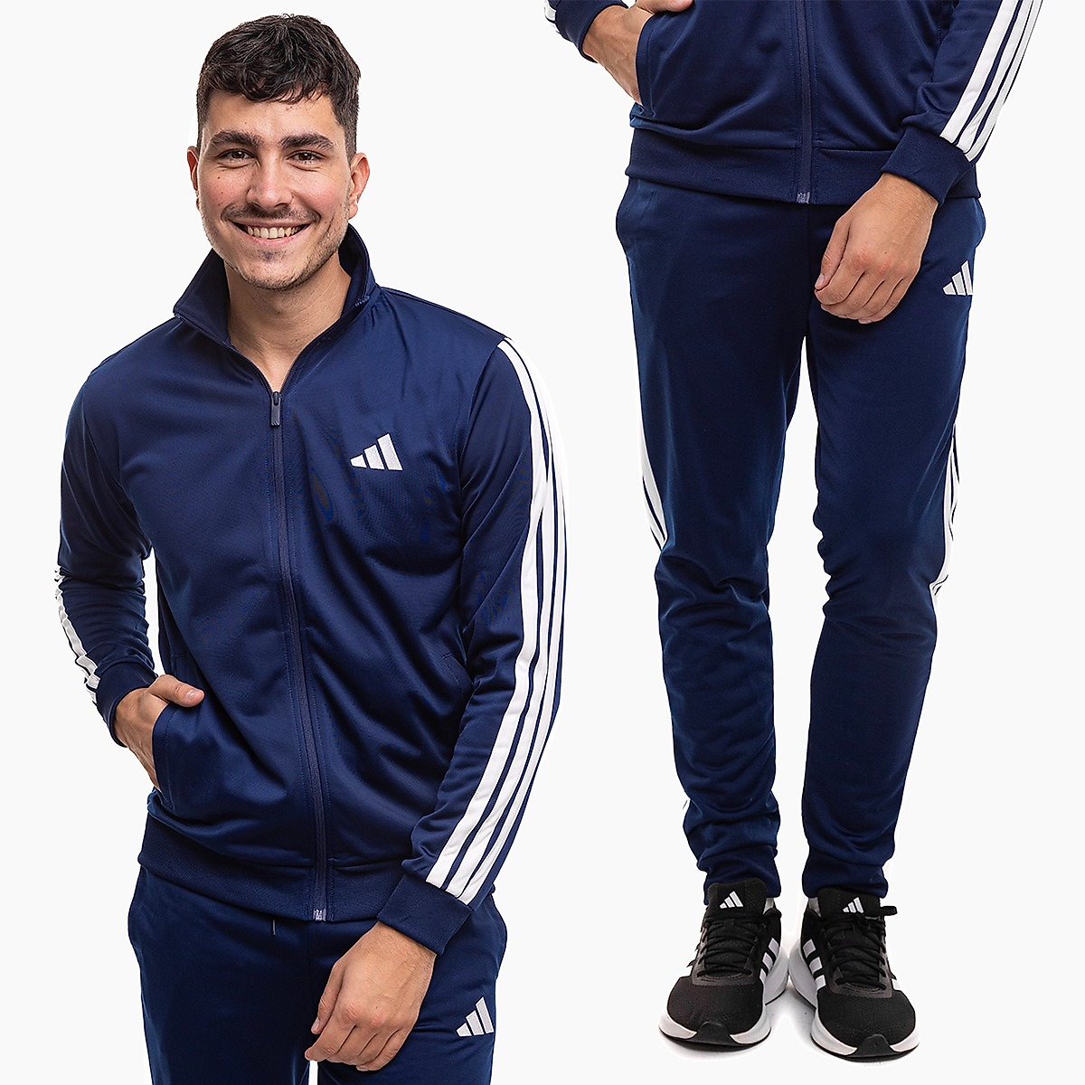 adidas Herren Trainingsanzug Sportswear Basic 3-Stripes Tricot JI8859