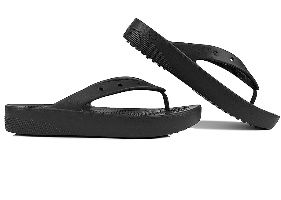 Crocs Damen Badeschuhe Classic Platform Flip 207714 001