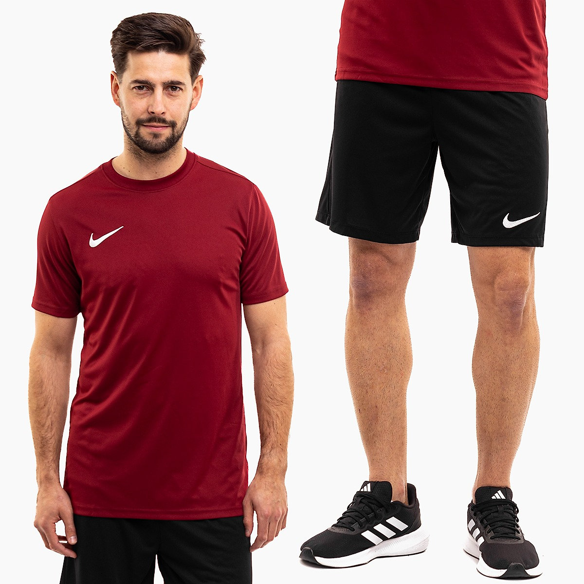 Nike Sport-Set T-shirt Kurze Hose Dry Park VII JSY SS BV6708 677/BV6855 010