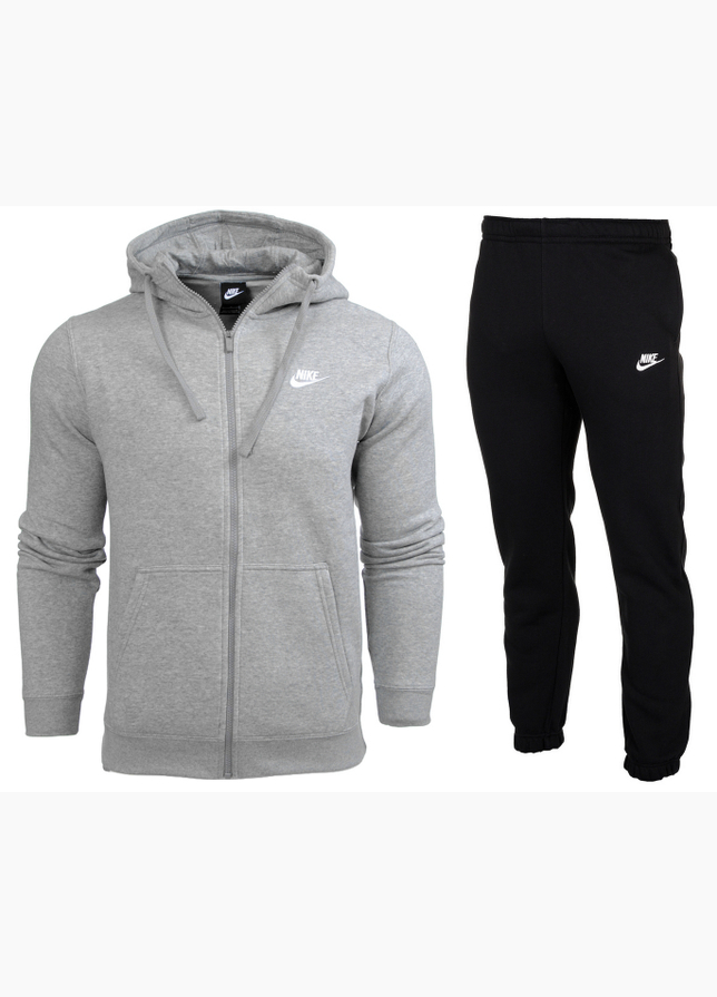 Nike Trainingsanzug-Set für Herren Hoodie Club Fleece BV2645 063/BV2737 010 Nike Trainingsanzug-Set für Herren Hoodie Club Fleece BV2645 063/BV2737 010