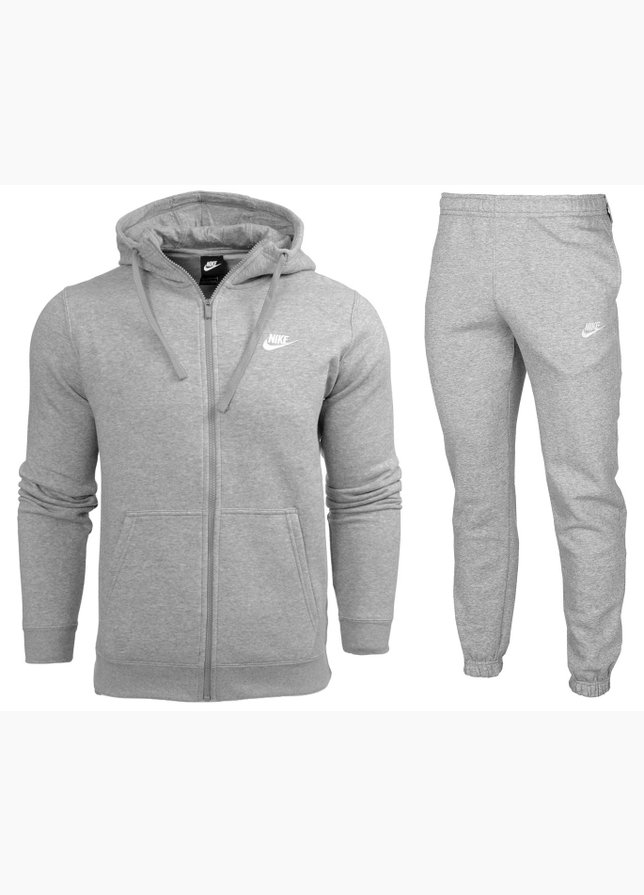 Nike Trainingsanzug-Set für Herren Hoodie Club Fleece BV2645 063/BV2737 063 Nike Trainingsanzug-Set für Herren Hoodie Club Fleece BV2645 063/BV2737 063