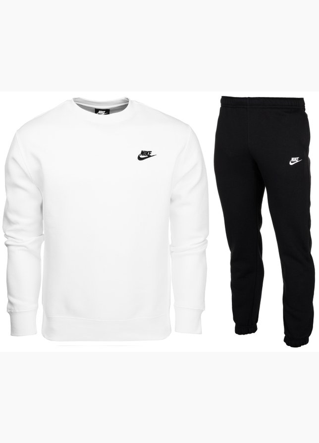 Nike Herren Trainingsanzug Club Fleece Crew BV2662 100/BV2737 010 Nike Herren Trainingsanzug Club Fleece Crew BV2662 100/BV2737 010