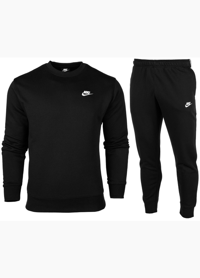 Nike Herren Trainingsanzug Club Fleece Jogger Crew BV2662 010/BV2671 010 Nike Herren Trainingsanzug Club Fleece Jogger Crew BV2662 010/BV2671 010