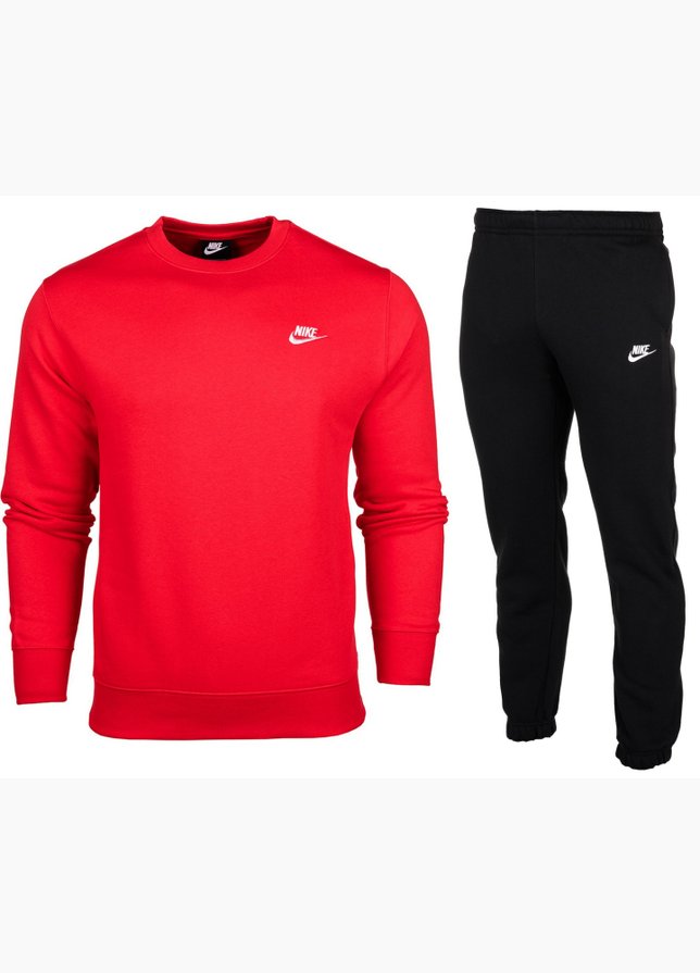 Nike Herren Trainingsanzug Club Fleece Crew BV2662 657/BV2737 010 Nike Herren Trainingsanzug Club Fleece Crew BV2662 657/BV2737 010