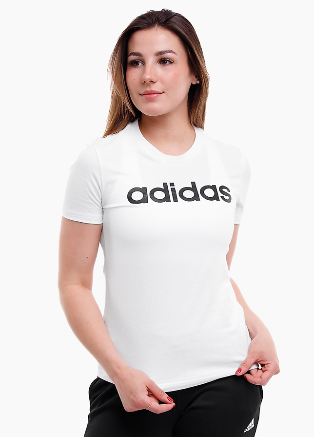 adidas Damen T-Shirt Essentials Linear Slim Tee GL0768 adidas Damen T-Shirt Essentials Linear Slim Tee GL0768