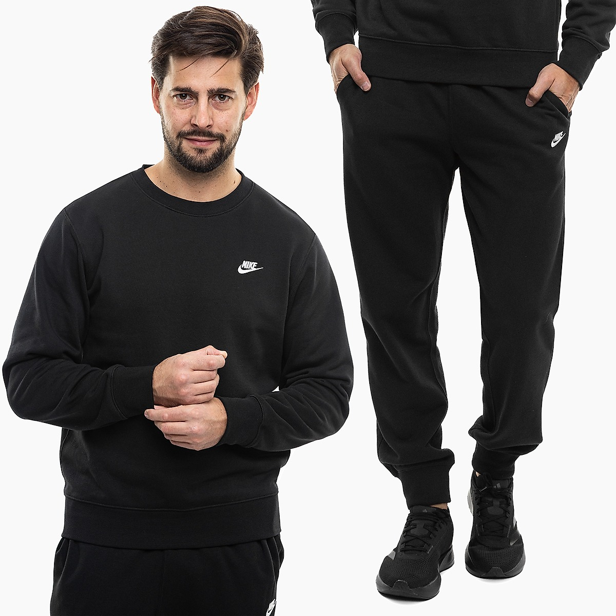 Nike Herren Trainingsanzug Club FT FN3888 010/FN3801 010