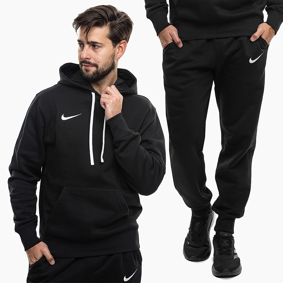 Nike Herren Trainingsanzug Park 26 Fleece Pull Over Hoodie IB1222 010/IB1248 010