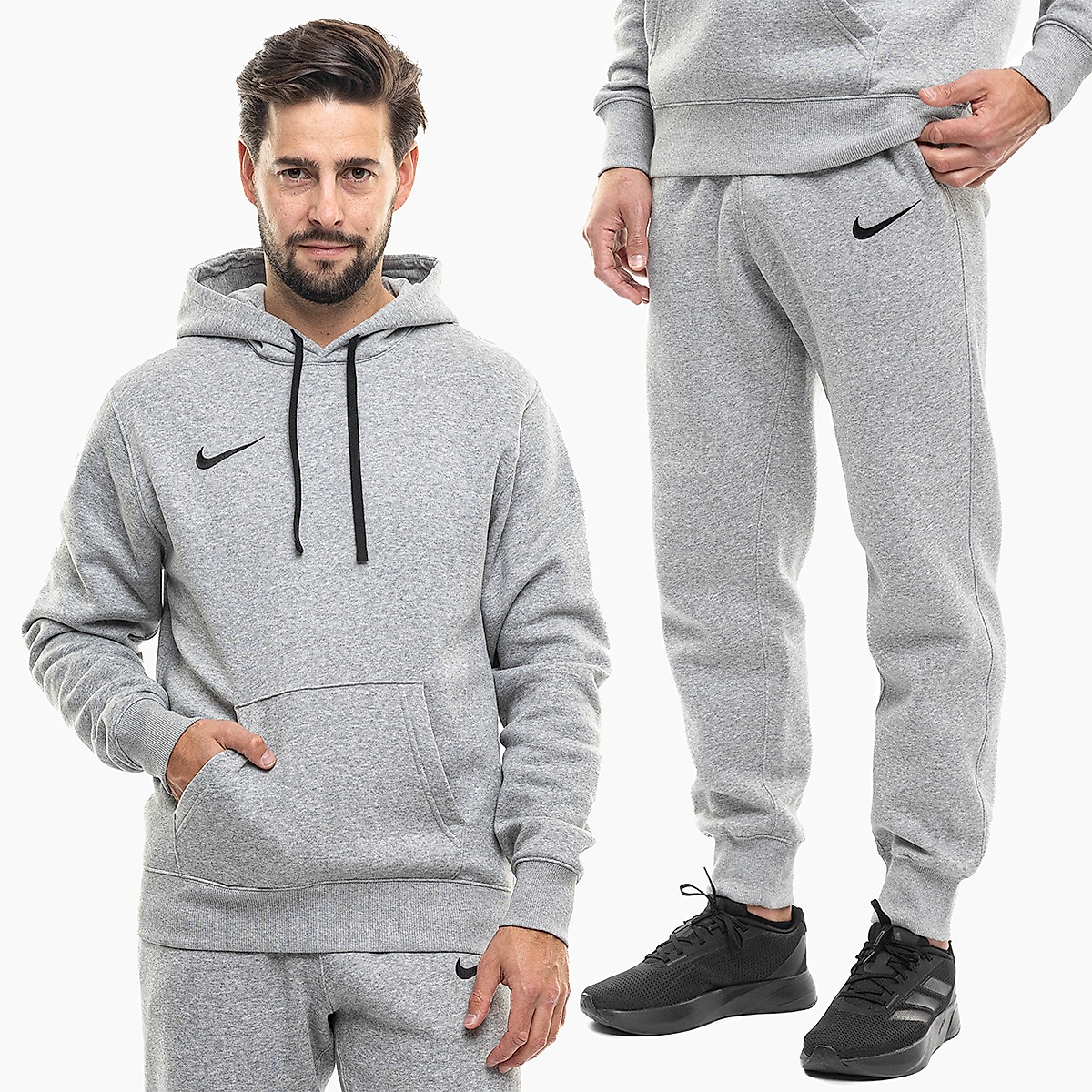 Nike Herren Trainingsanzug Park 26 Fleece Pull Over Hoodie IB1222 063/IB1248 063