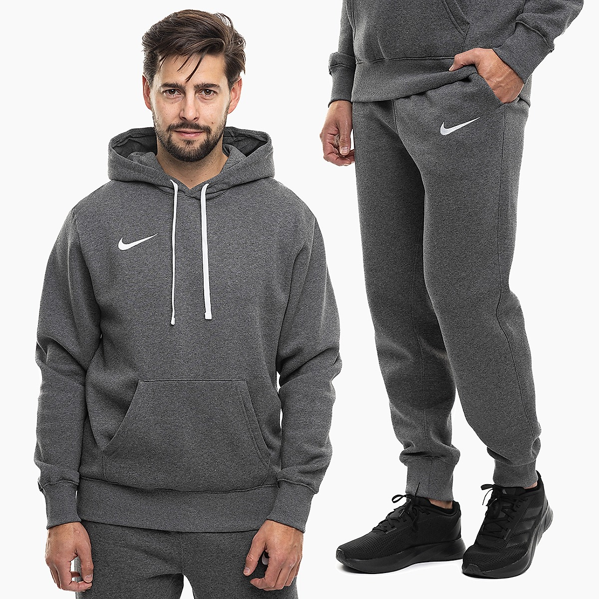 Nike Herren Trainingsanzug Park 26 Fleece Pull Over Hoodie IB1222 071/IB1248 071