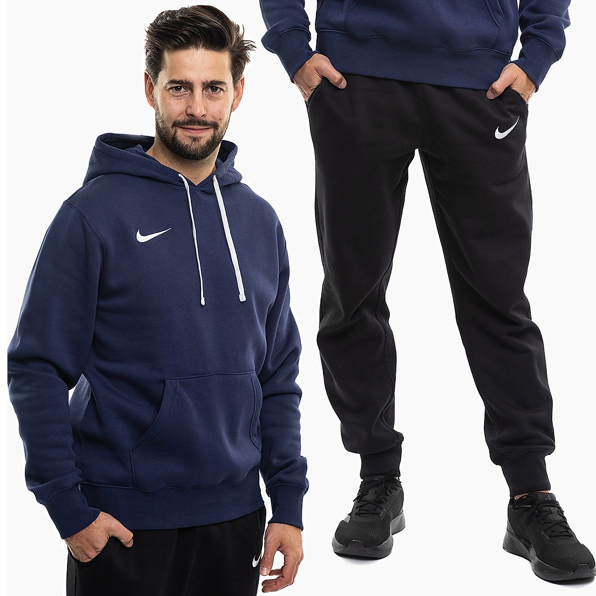 Nike Herren Trainingsanzug Park 26 Fleece Pull Over Hoodie IB1222 410/IB1248 010