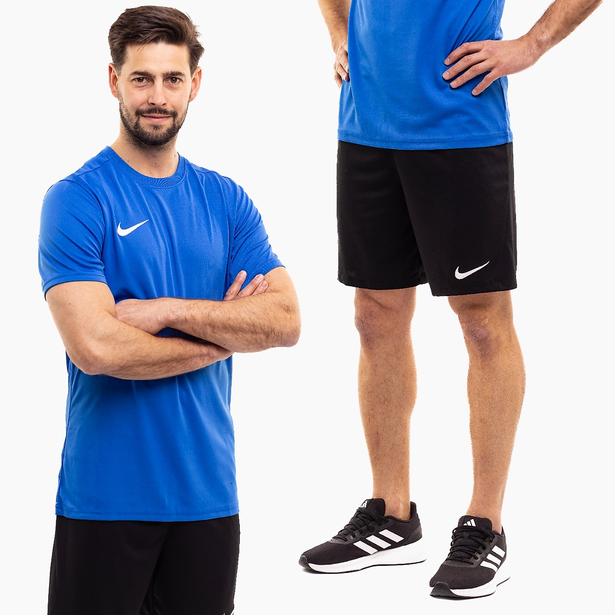 Nike Sport-Set T-shirt Kurze Hose Dry Park VII JSY SS BV6708 463/BV6855 010