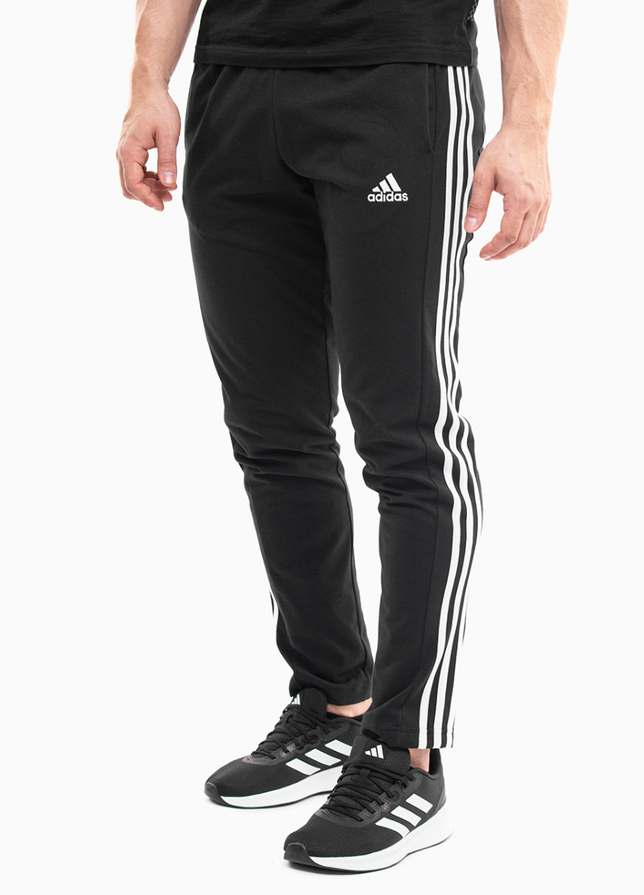adidas Herrenhose Essentials Single Jersey Tapered Open Hem 3-Stripes IC0044 adidas Herrenhose Essentials Single Jersey Tapered Open Hem 3-Stripes IC0044