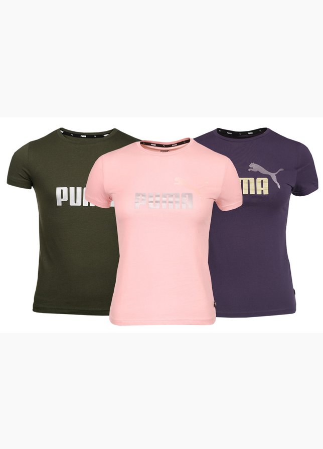 PUMA Kinder T-Shirts Set ESS+ Logo Tee 587041 96/44/36 PUMA Kinder T-Shirts Set ESS+ Logo Tee 587041 96/44/36